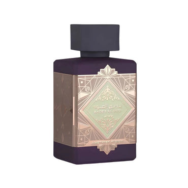 Bade'e Al Oud Amethyst Fusion Lattafa perfume bottle and box