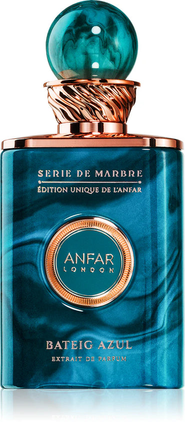 Bateig Azul fragrance by Anfar with dates, fig, and ambrette base