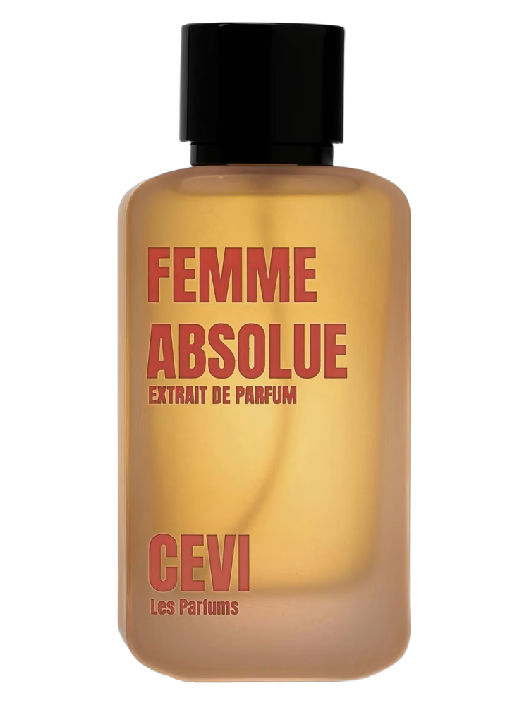 Femme Absolue CEVI perfume bottle with citrus red fruits caramel notes