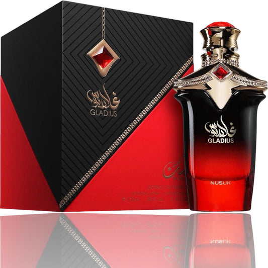 Gladius by Nusuk fragrance bottle woody spicy perfume for women and men
