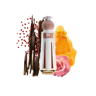 Ahmed Al Maghribi Marj elegant oriental fragrance bottle with woody spicy scent