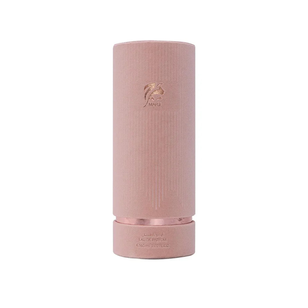 Marj by Ahmed Al Maghribi perfume bottle with leather saffron musk notes