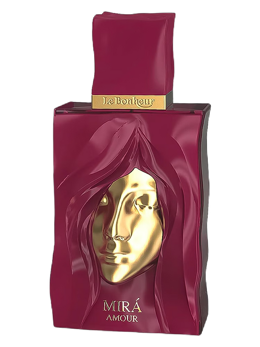 Mira Amour perfume bottle by Le Bonheur Perfumes gourmand floral fragrance