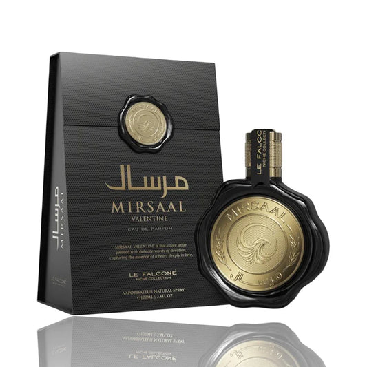 Mirsaal Valentine perfume by Le Falcone fresh citrus aromatic fragrance bottle