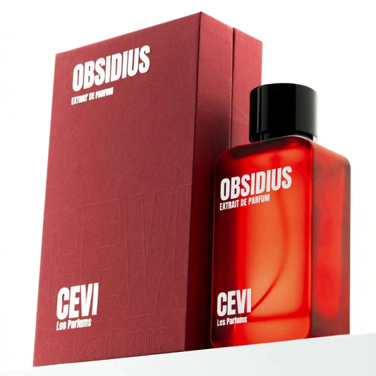 Obsidius CEVI perfume bottle with leather amber spicy fragrance notes