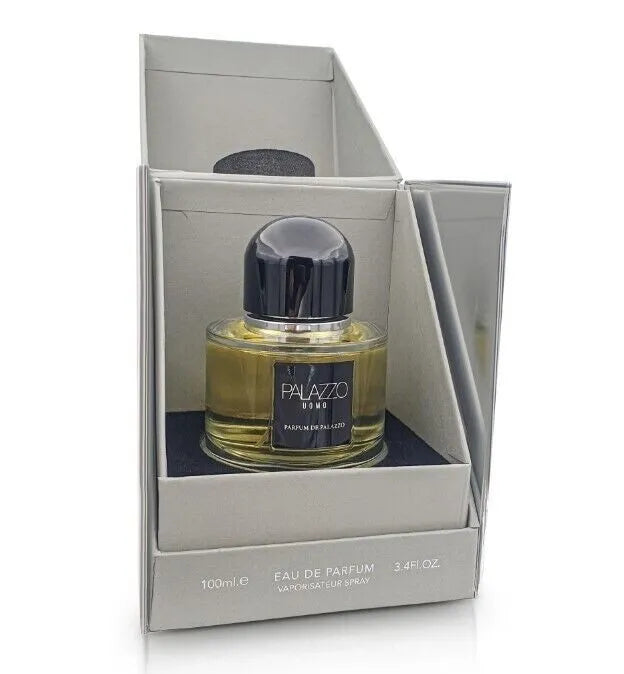 Palazzo Uomo perfume packaging – elegant men’s eau de parfum UK