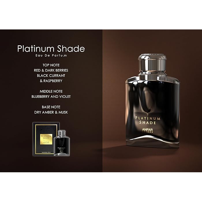 Platinum Shade Pour Homme | Eau De Parfum 100ml | by Anfar London