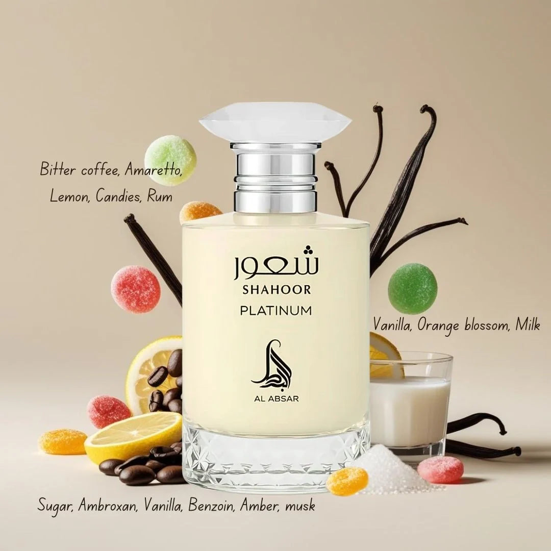Shahoor Platinum Eau de Parfum 100ml by Al Absar bottle