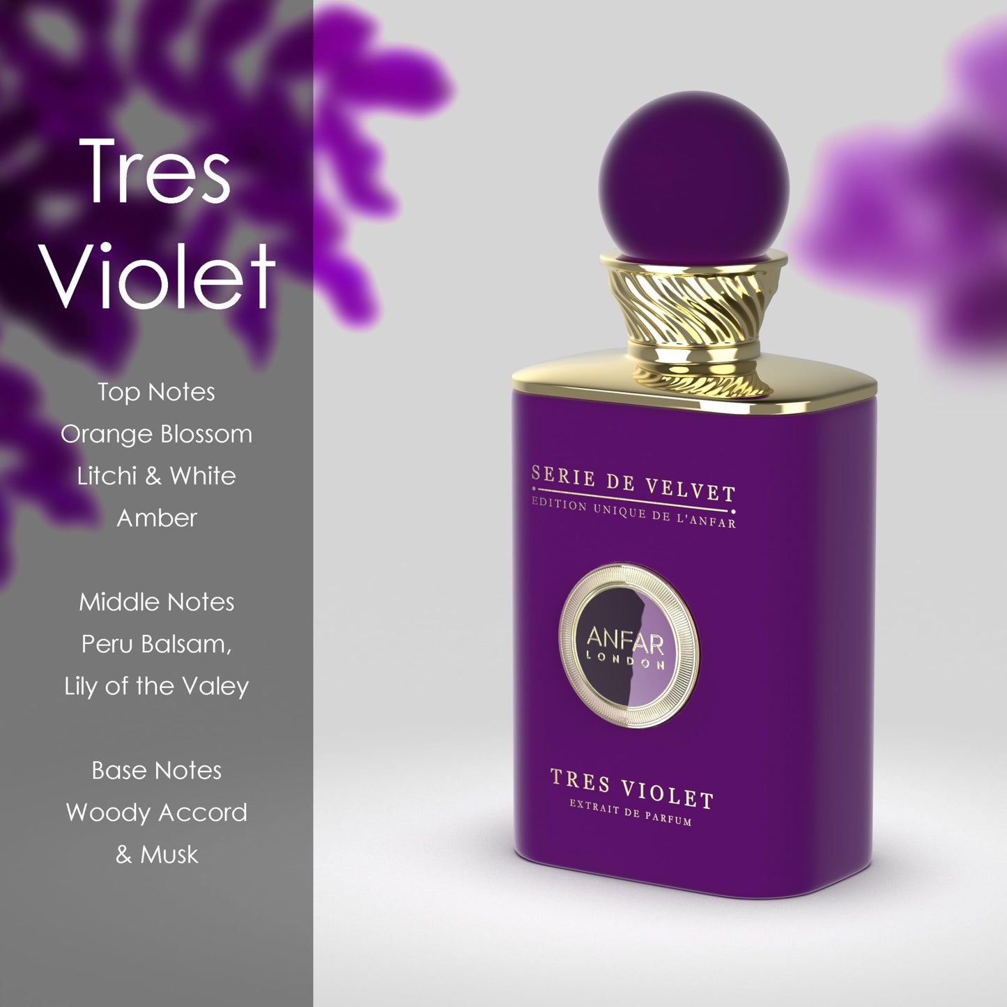 Tres Violet Pour Femme Extrait De Parfum 100ml by Anfar London