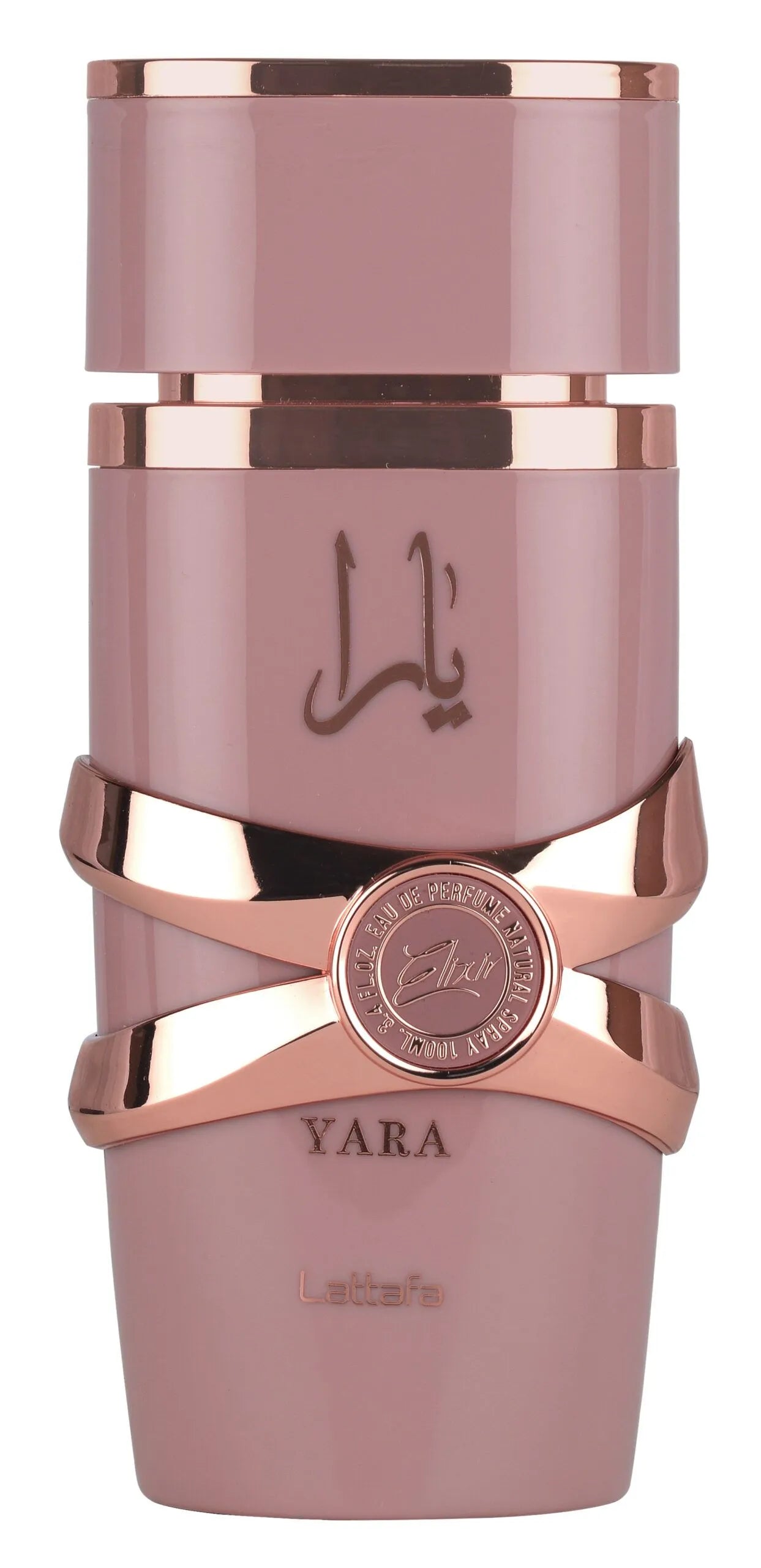 Yara Elixir perfume bottle with top notes of strawberry and black currant