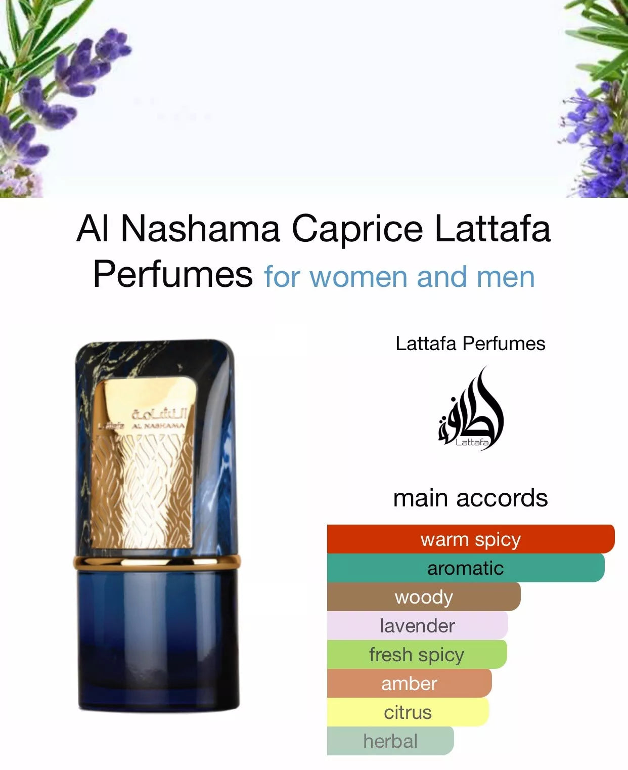 Al Nashama Caprice lattafa notes