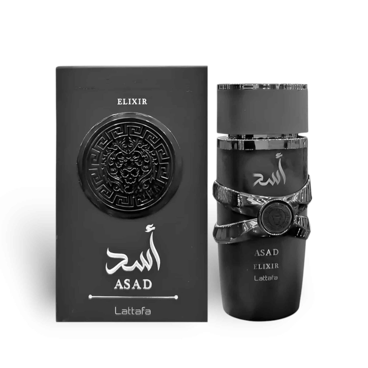 Long-lasting Asad Elixir oriental woody fragrance for men by Lattafa