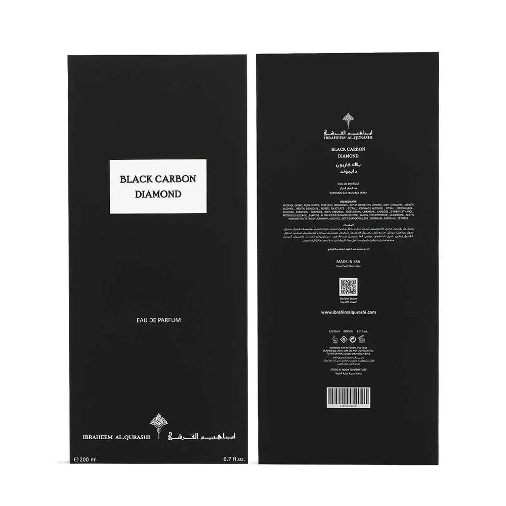 Saffron and sandalwood notes in Black Carbon Diamond perfume