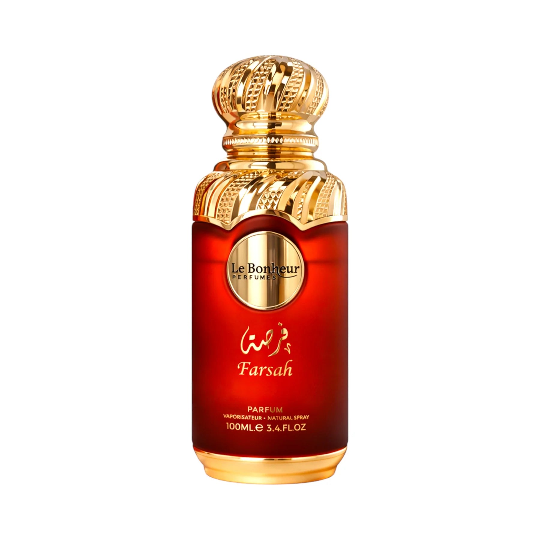 Bottle of Farsah perfume with vanilla and caramel notes
