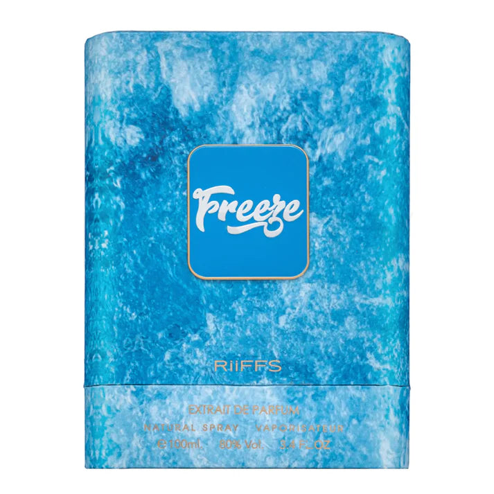 Freeze by Riiffs perfume bottle cool fresh scent with citrus and cedar