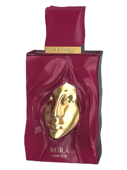 Mira Amour perfume bottle by Le Bonheur Perfumes gourmand floral fragrance