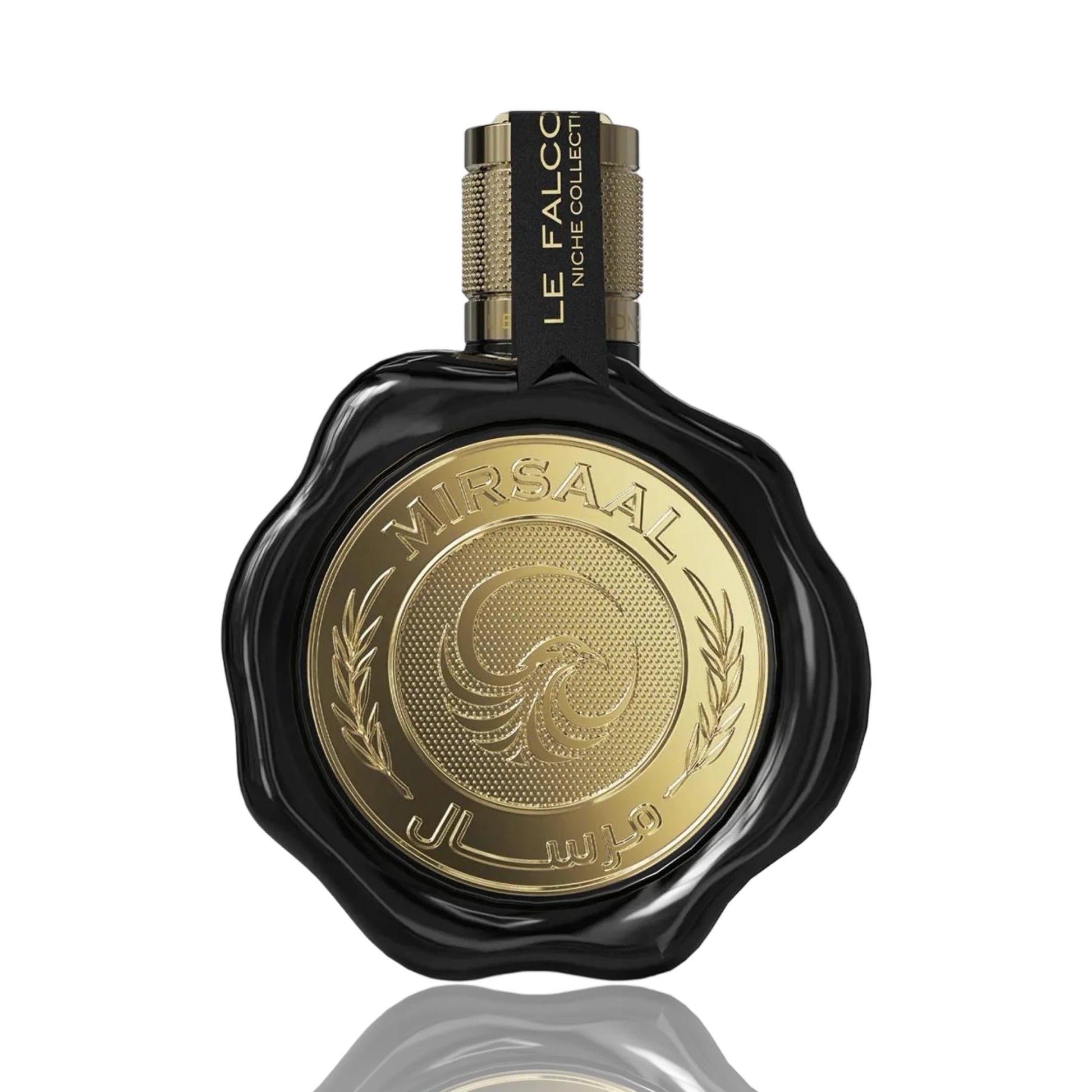 Le Falcone Mirsaal Valentine fragrance bottle with lemon mint herbal notes