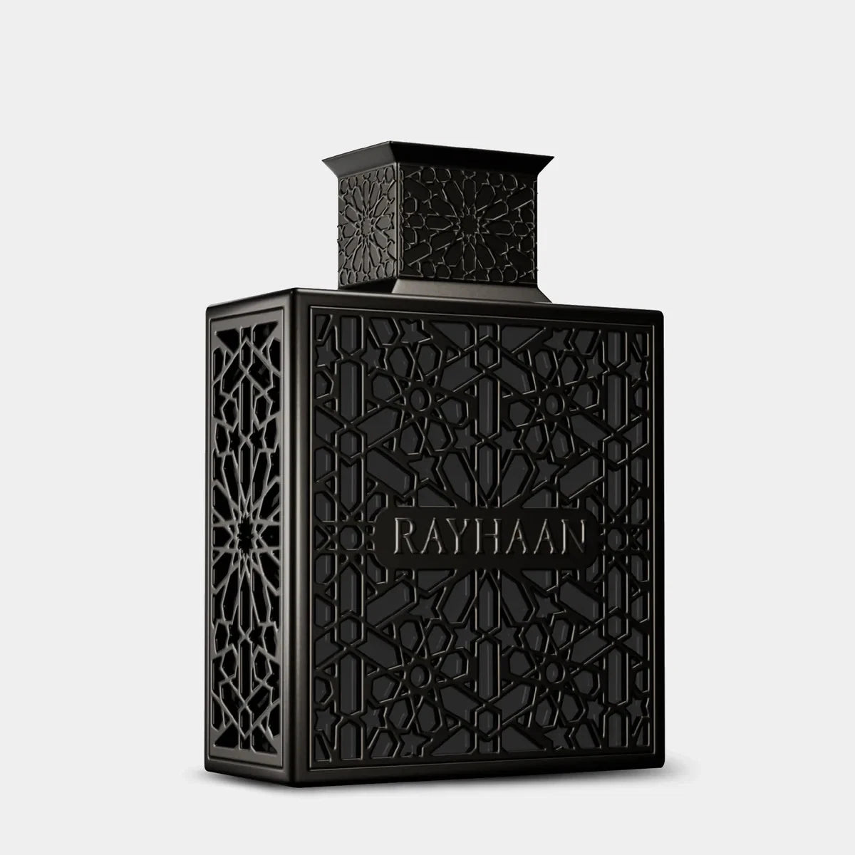 Rayhaan Obsidian perfume with iris, citrus, leather
