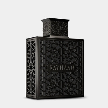 Rayhaan Obsidian perfume with iris, citrus, leather