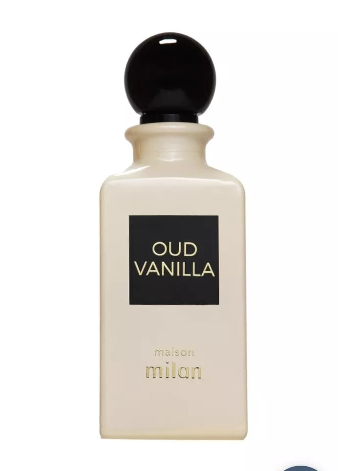 Luxury Oud Vanilla Eau de Parfum packaging by Maison Milan