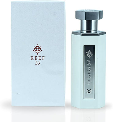 Reef 33 White perfume bottle – saffron and berries scent UK